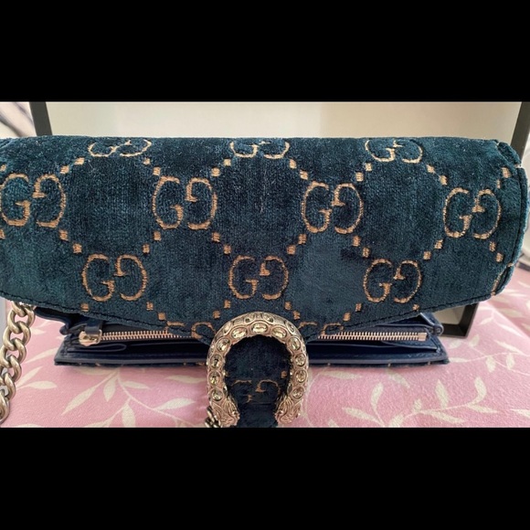 Gucci velvet dionysus wallet on chain - Picture 5 of 10